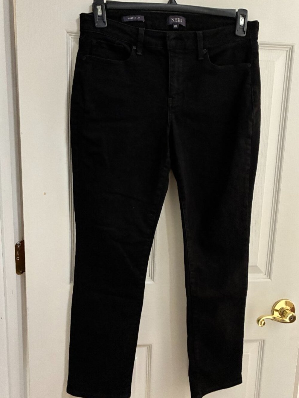 NYDJ Sheri Slim Black Jeans 10P